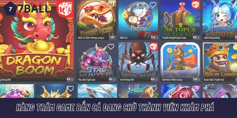 Hàng trăm game bắn cá đang chờ thành viên khám phá