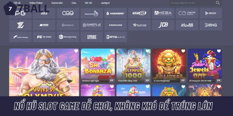 Nổ hũ slot game dễ chơi, không khó để trúng lớn