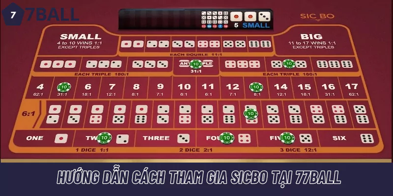 Hướng dẫn cách tham gia Sicbo tại 77Ball