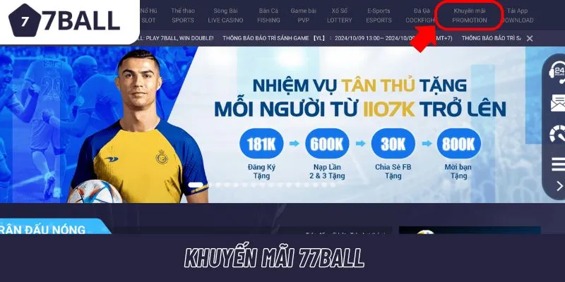 ​​Khuyến mãi 77ball